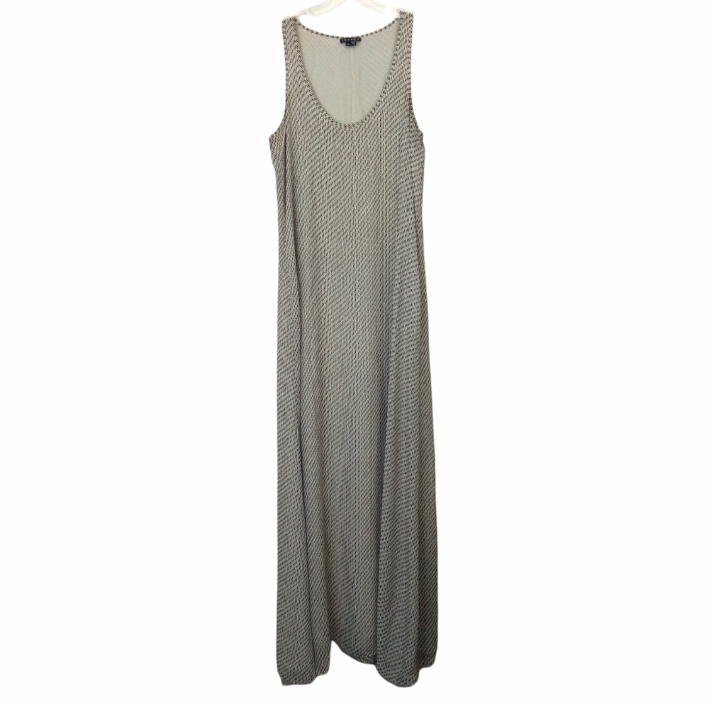 Theory Lanica Tan 100% Silk Sleeveless Maxi Dress